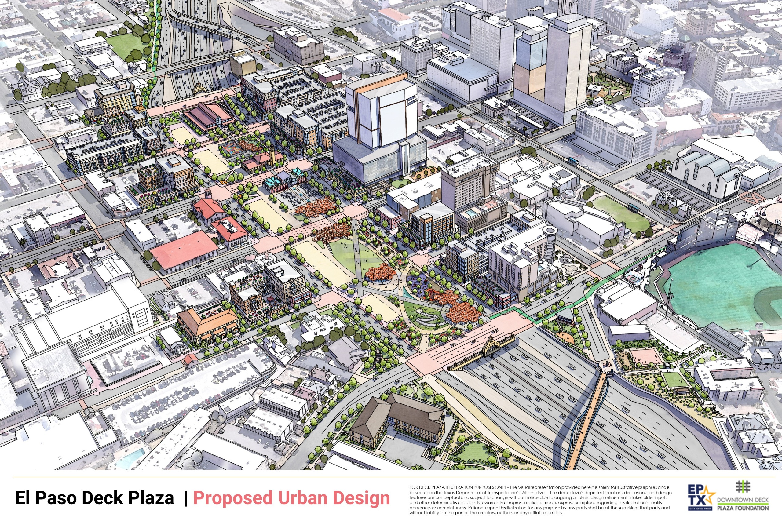 Proposed Urban Design of Downtown Deck Plaza
