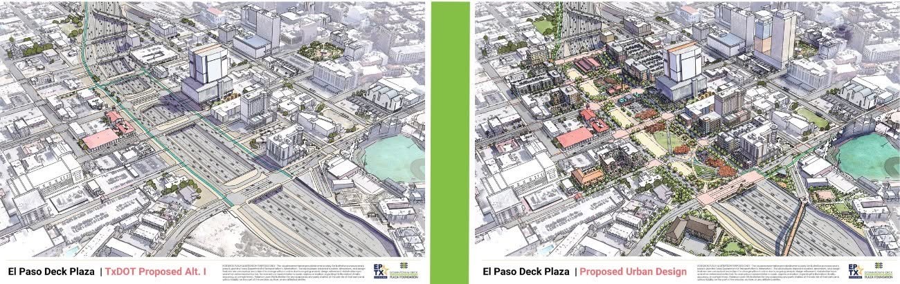 EP Deck Plaza TxDOT Proposed Alt. I & Proposed Urban Design