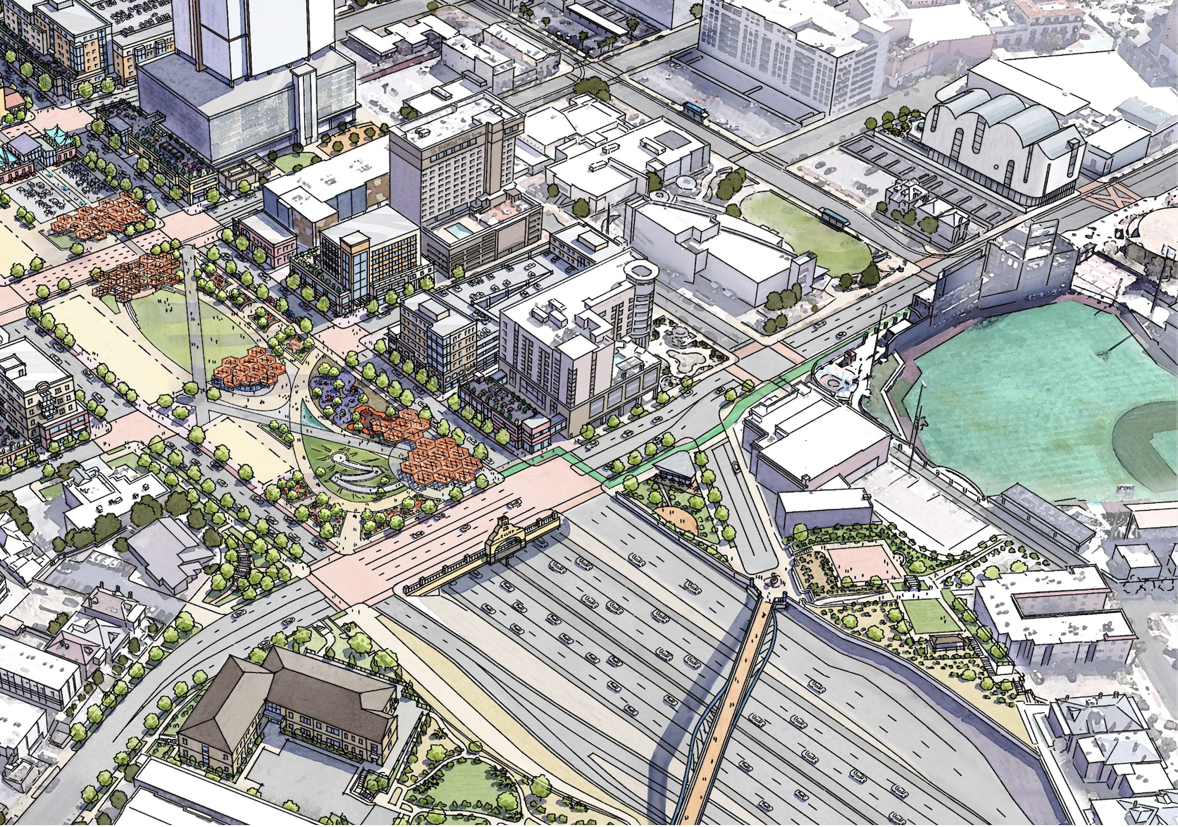 Proposed Urban Design of Downtown Deck Plaza